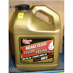 LOT OF FOUR 4 LITRE JUGS OF DOT 3 BRAKE FLUID