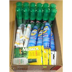 FLAT OF BUG REPELLANTS & SUN SCREEN