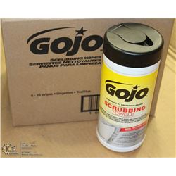 BOX OF 6 GOJO SCRUBBING TOWELS, (25 TOWELS/JUG)