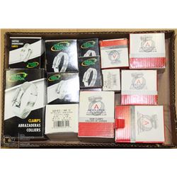 FLAT OF VARIOUS HOSE CLAMPS