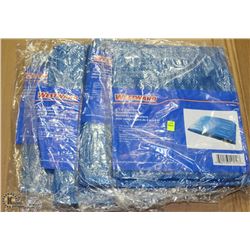 LOT OF 4 WESTWARD POLYETHELENE TARPS 6FT X 8FT
