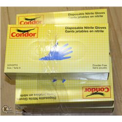 5 BOXES OF CONDOR DISPOSABLE NITRILE GLOVES SIZE 9