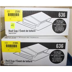 2 ROOFCAPS FOR 3-4" DUCTS