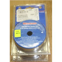 2 ROLLS OF WESTWARD SOLID MILD STEEL WELDING WIRE
