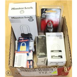 BOX OF ASSORTED PADLOCKS
