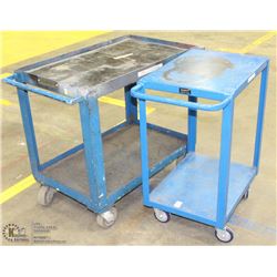 LOT OF 2 METAL ROLLING CARTS