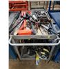 Image 1 : METAL ROLLING SHOP CART WITH CONTENTS