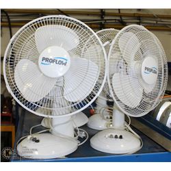 LOT OF 5 CANARM & PROFLOW 12" TABLE FANS