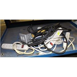 LOT OF POWERBARS AND EXTENSION CORDS