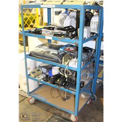 5 TIER 36X24X62 ROLLING METAL CART