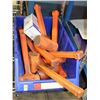 Image 1 : BLUE PARTS BIN WITH 8 ASSORTED RUBBER SLEDGE
