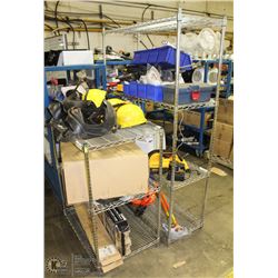 2 METAL CHROME RACKS