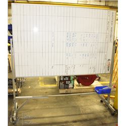 WHITE BOARD ON CASTORS 72"X48"