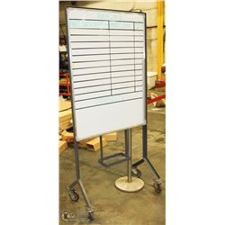 WHITE BOARD ON CASTORS 35"X47"