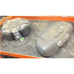LOT OF 2 RADIO CD PLAYERS - AS IS