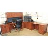 Image 1 : 5PC OFFICE DESK SET INCL  2 DESKS, CABINET & HUTCH