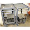 Image 1 : LOT OF 2 METAL ROLLING SHOP CARTS