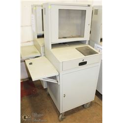 ROLLING COMPUTER CART WITH LONGER COVER &