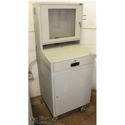 ROLLING COMPUTER CART WITH LONGER COVER