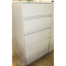 5 DRAWER METAL FILING CABINET 36"X18"X64"