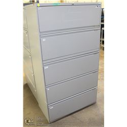 5 DRAWER METAL FILING CABINET 36"X18"X64"