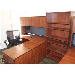 3PC CORNER OFFICE DESK WITH HUTCH & MATCHING