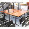 Image 1 : LOT OF 5 ROLLING OFFICE TABLES