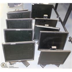 LOT OF 10 ASSORTED DELL MONITORS