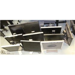 LOT OF 10 ASSORTED DELL MONITORS