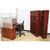 Image 1 : CORNER OFFICE DESK WITH PARTITIONS, CHAIR & 2 BOOK