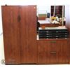 Image 1 : 2 DOOR CABINET WITH 2 DRAWER FILING CABINET