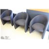 Image 1 : LOT OF 3 WAITING ROOM CHAIRS WITH METAL & GLASSTOP