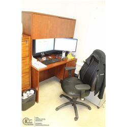 OFFICE DESK WITH HUTCH & CHAIR