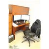 Image 1 : OFFICE DESK WITH HUTCH & CHAIR