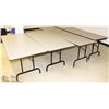 Image 1 : LOT OF THREE 6FT FOLDING TABLES W/ONE 8FT FOLDING