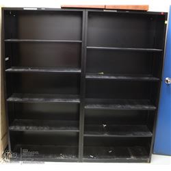 TWO 5 TIER SHELVING UNITS, 35X13X71