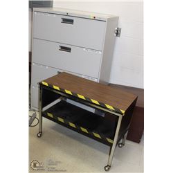 4 DRAWER FILING CABINET (36X19X54) AND ROLLING 2