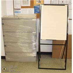 EASLE W/ 4 DRAWER FILING CABINET, 36X18X52