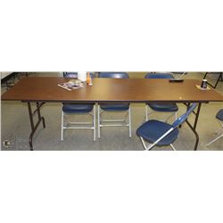 LOT OF 4 FOLDING 8FT TABLES