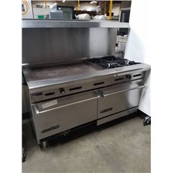 American Range 4 Burner Range w36" Griddle & 2 Ovens Below