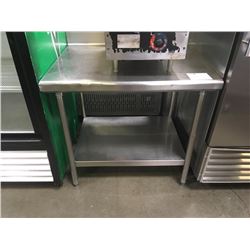 All S.S. 36" Worktable w/Back Scratcher