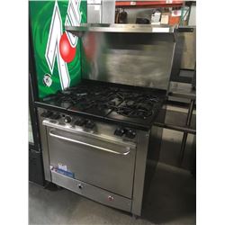 American 6 Burner Range w/Oven Below