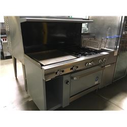 US Range 4 Burner w/24" Griddle & Oven Below