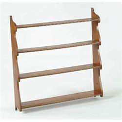 Lot #  503:  FOUR TIER MAHOGANY WALL SHELF.