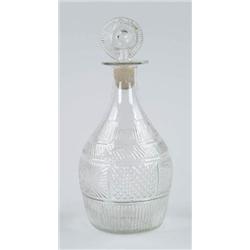 Lot #  504:  BLOWN MOLDED DECANTER.