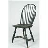 Image 1 : Lot #  507:  WINDSOR BOW BACK SIDE CHAIR IN GREEN PAINT.