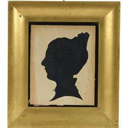 Lot #  508:  LARGE HOLLOW CUTOUT SILHOUETTE OF ANN HARROD.