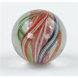 Lot #  523:  OUTSTANDING LARGE RIBBON SWIRL MARBLE.