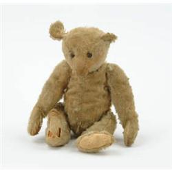 Lot #  527:  EARLY STUFFED TEDDY BEAR.