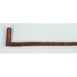 Lot #  537:  CANE: CARVED FOLK ART CANE.